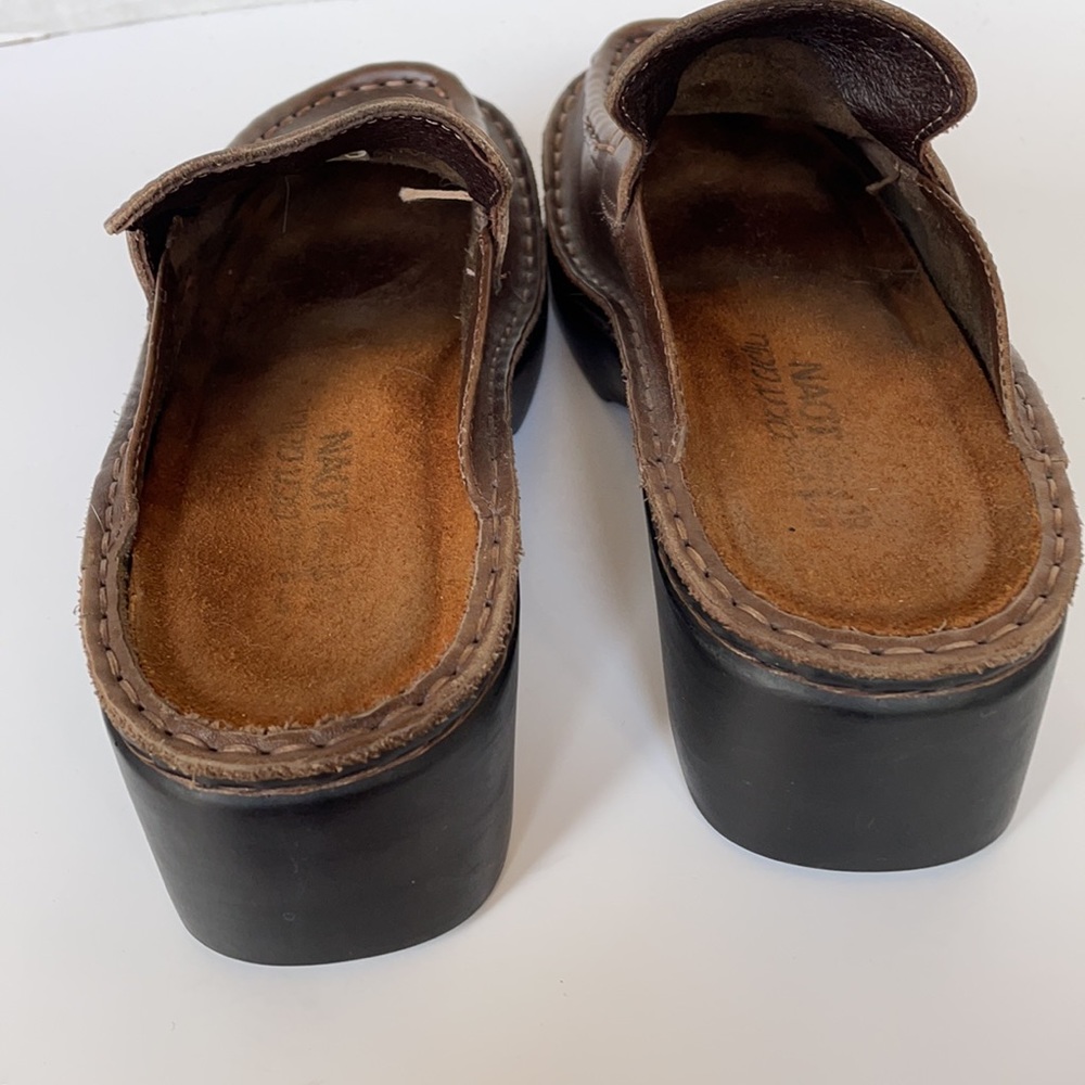 NAOT sz 39 brown leather clog - Picture 2 of 9